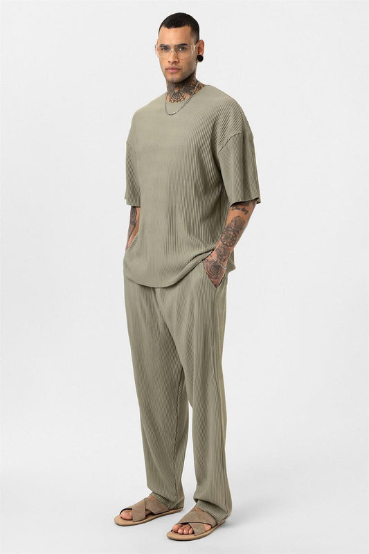 Basic Oversize Bisiklet Yaka Ottoman Takım