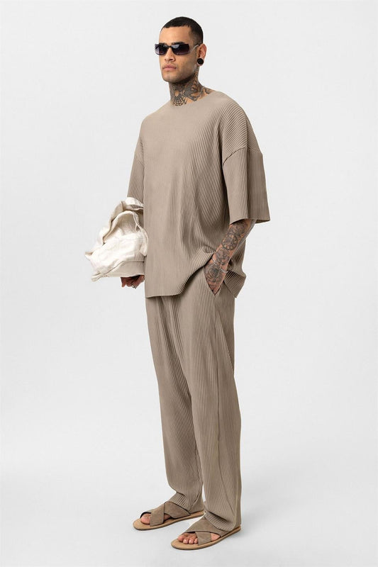 Basic Oversize Bisiklet Yaka Ottoman Takım