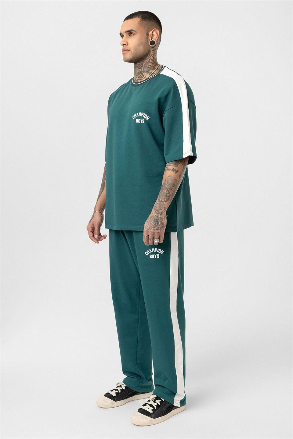 Champıon Boys Baskılı Oversize Eşofman Takım