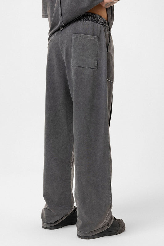 Yıkamalı Baskılı Oversize Eşofman Takım