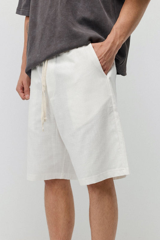 Basic Oversize Keten Şort