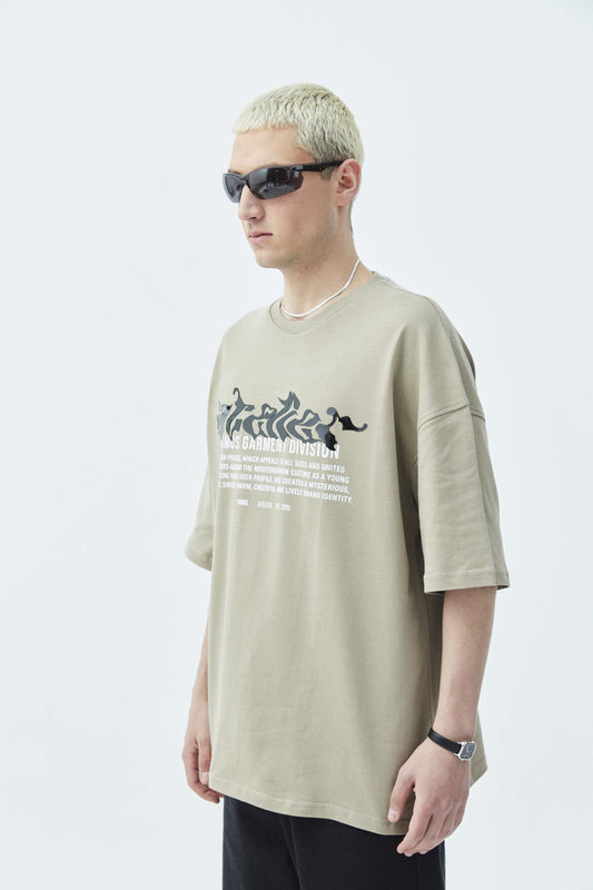 Atelier Kabartma Baskılı Oversize Tişört