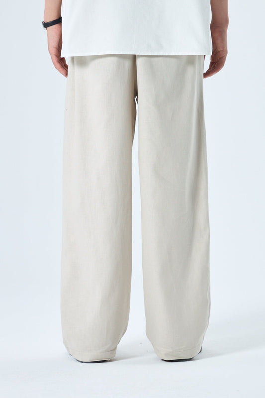 %100 Keten Baggy Pantolon