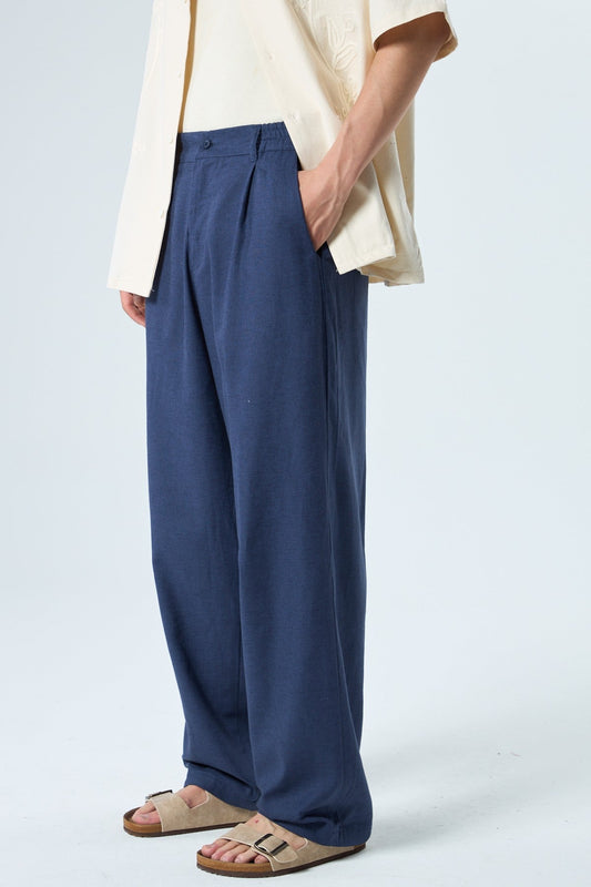 %100 Keten Baggy Pantolon