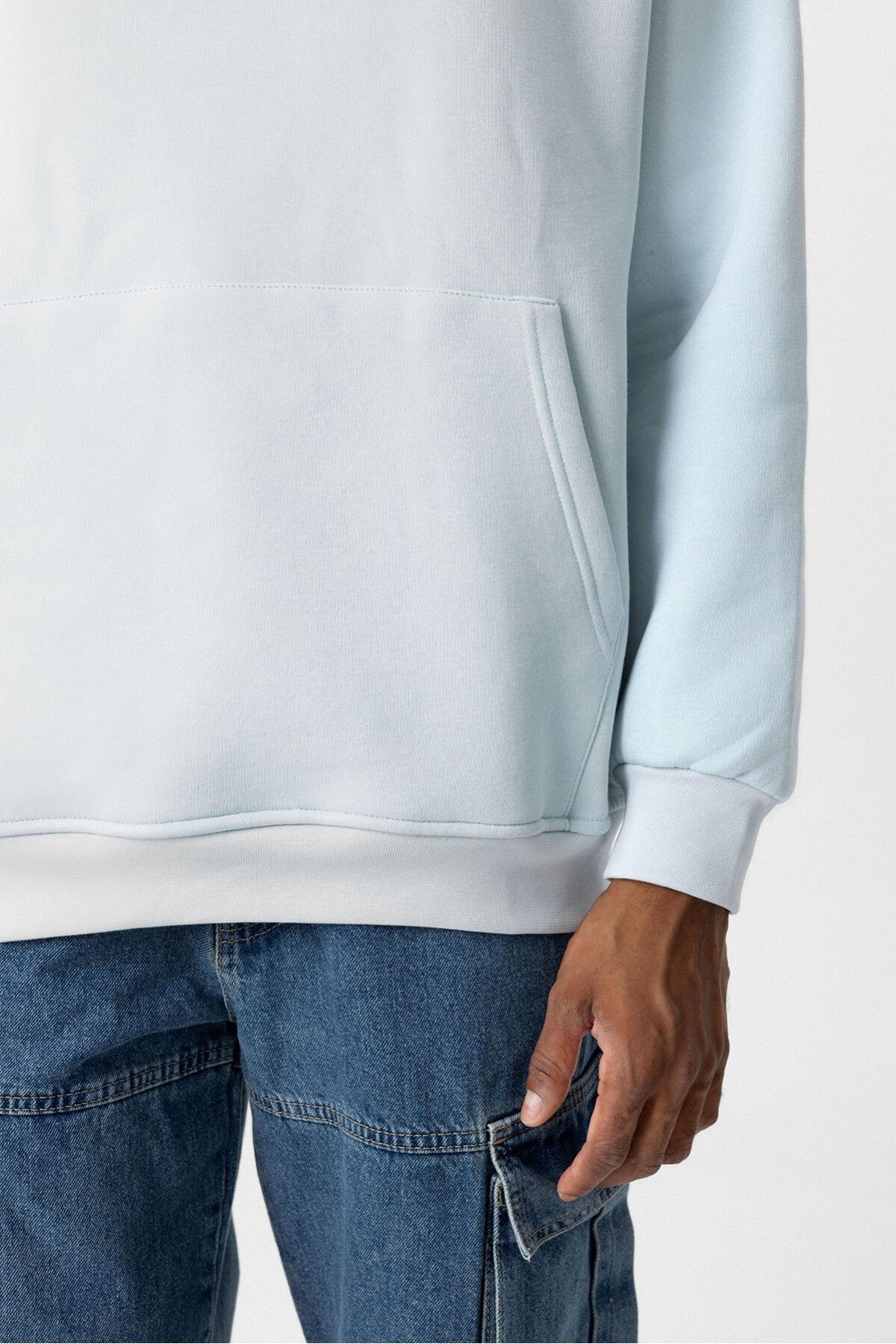 Basic Oversize Kapüşonlu Cep Detaylı Sweatshirt