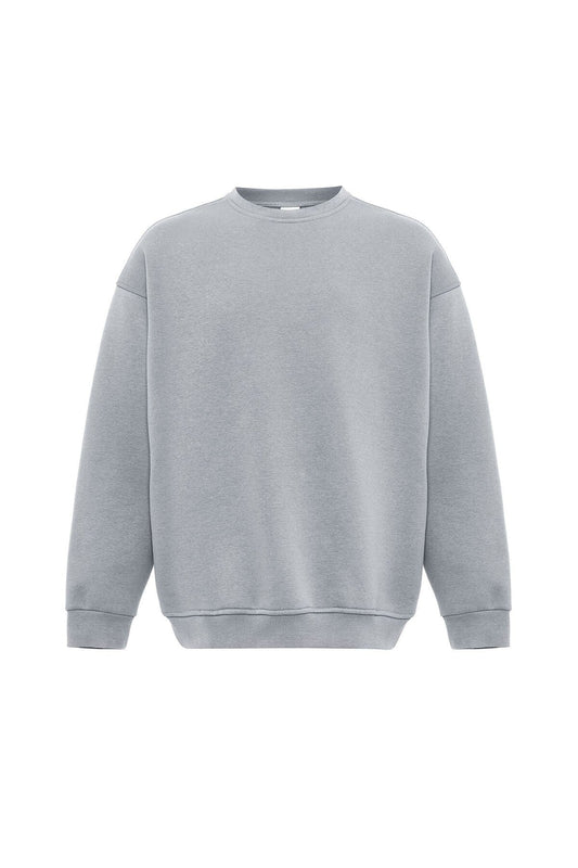 Basic Oversize Bisiklet Yaka Sweatshirt