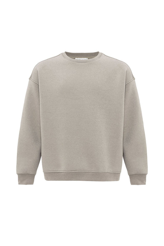 Basic Oversize Bisiklet Yaka Sweatshirt