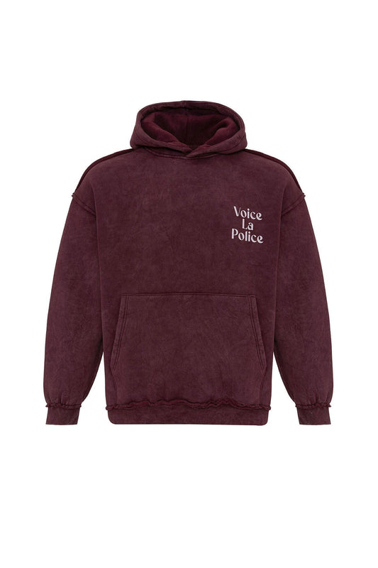 Arka Baskılı Oversize Kapüşonlu Sweatshirt V10-06