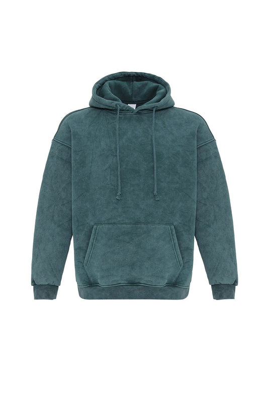 Basic Yıkamalı Oversize Sweatshirt