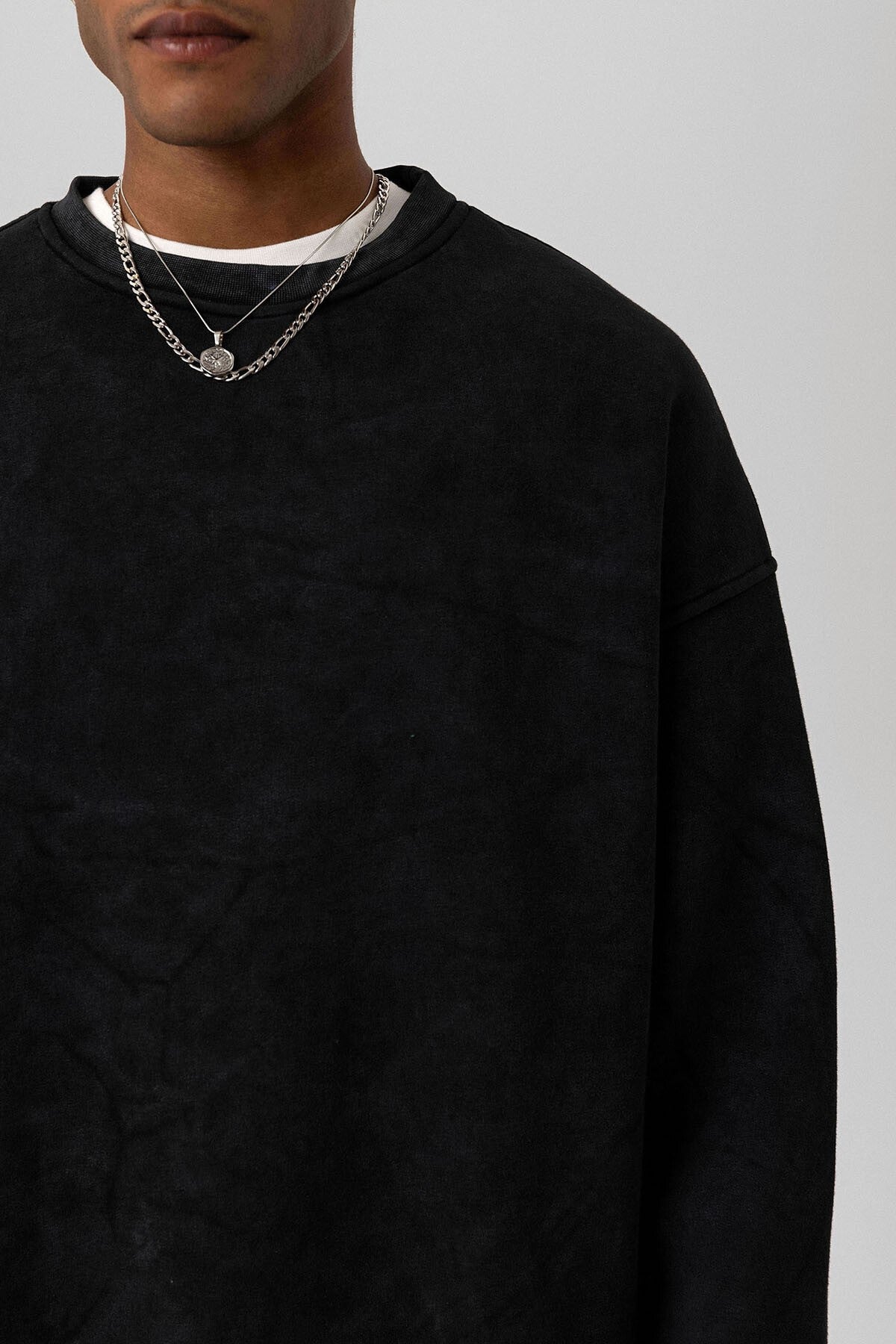 Yıkamalı Basic Oversize Sweatshirt