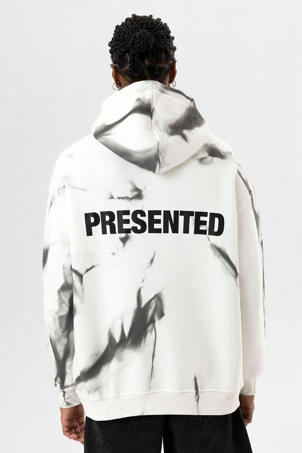 Renk Detaylı Kapüşonlu Oversize Sweatshirt