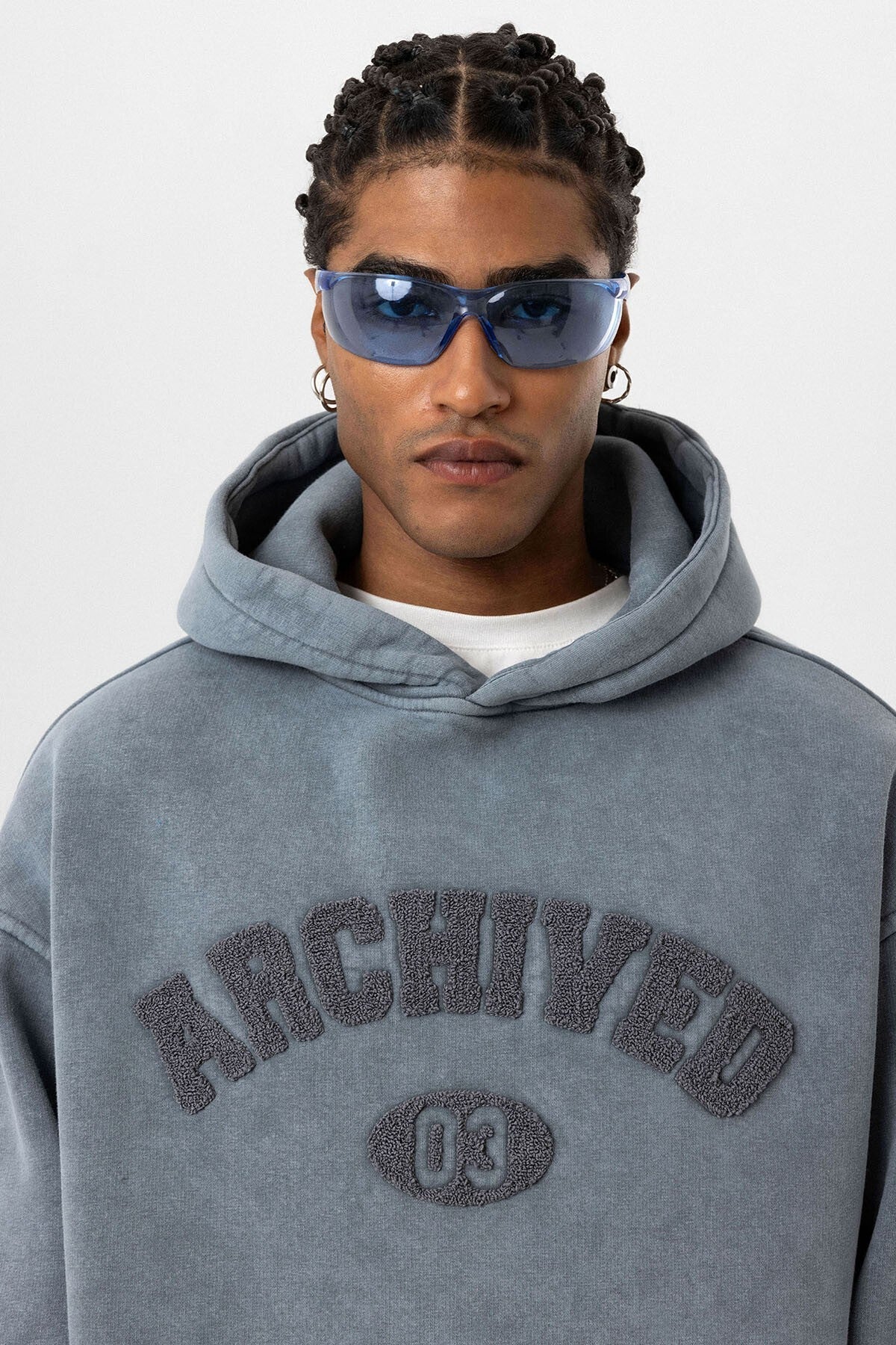 Yıkamalı Oversize Baskılı Sweatshirt