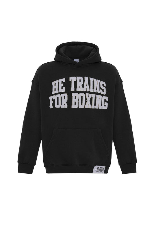 Yazı Baskılı Oversize Kapüşonlu Sweatshirt