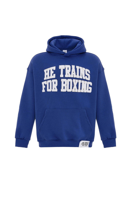 Yazı Baskılı Oversize Kapüşonlu Sweatshirt