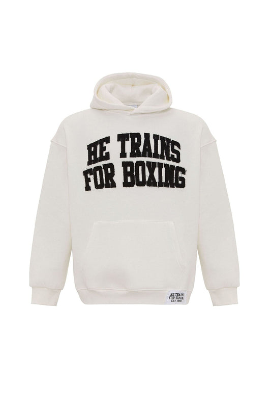 Yazı Baskılı Oversize Kapüşonlu Sweatshirt