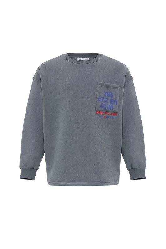 Yazı Baskılı Oversize Sweatshirt