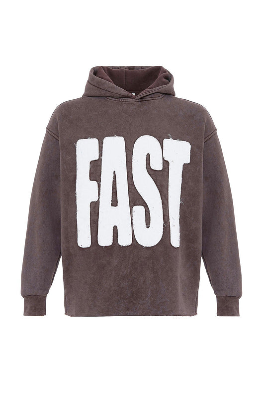 Yıkamalı Oversize Kapüşonlu Sweatshirt