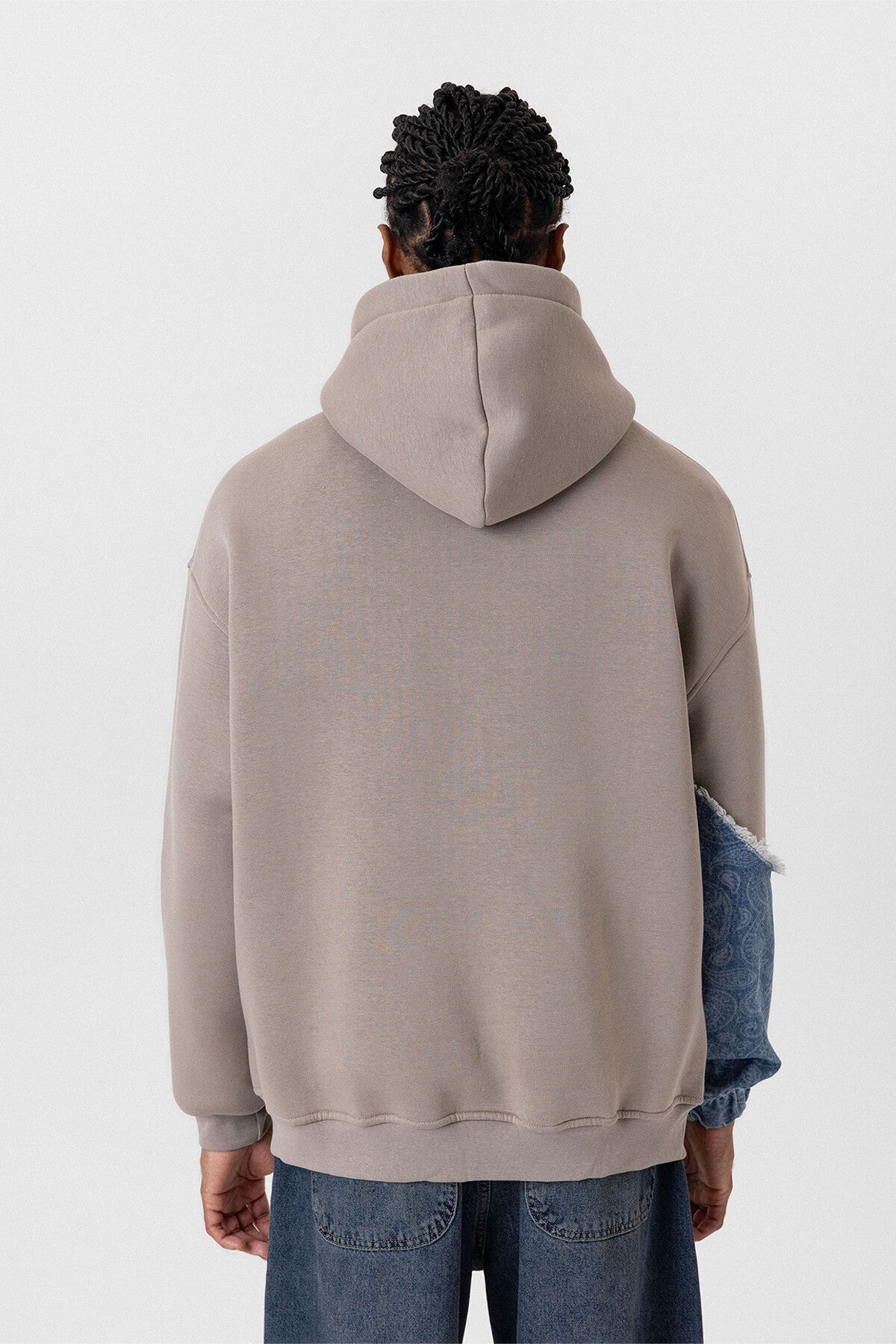 Kapüşonlu Kol Detaylı Oversize Sweatshirt