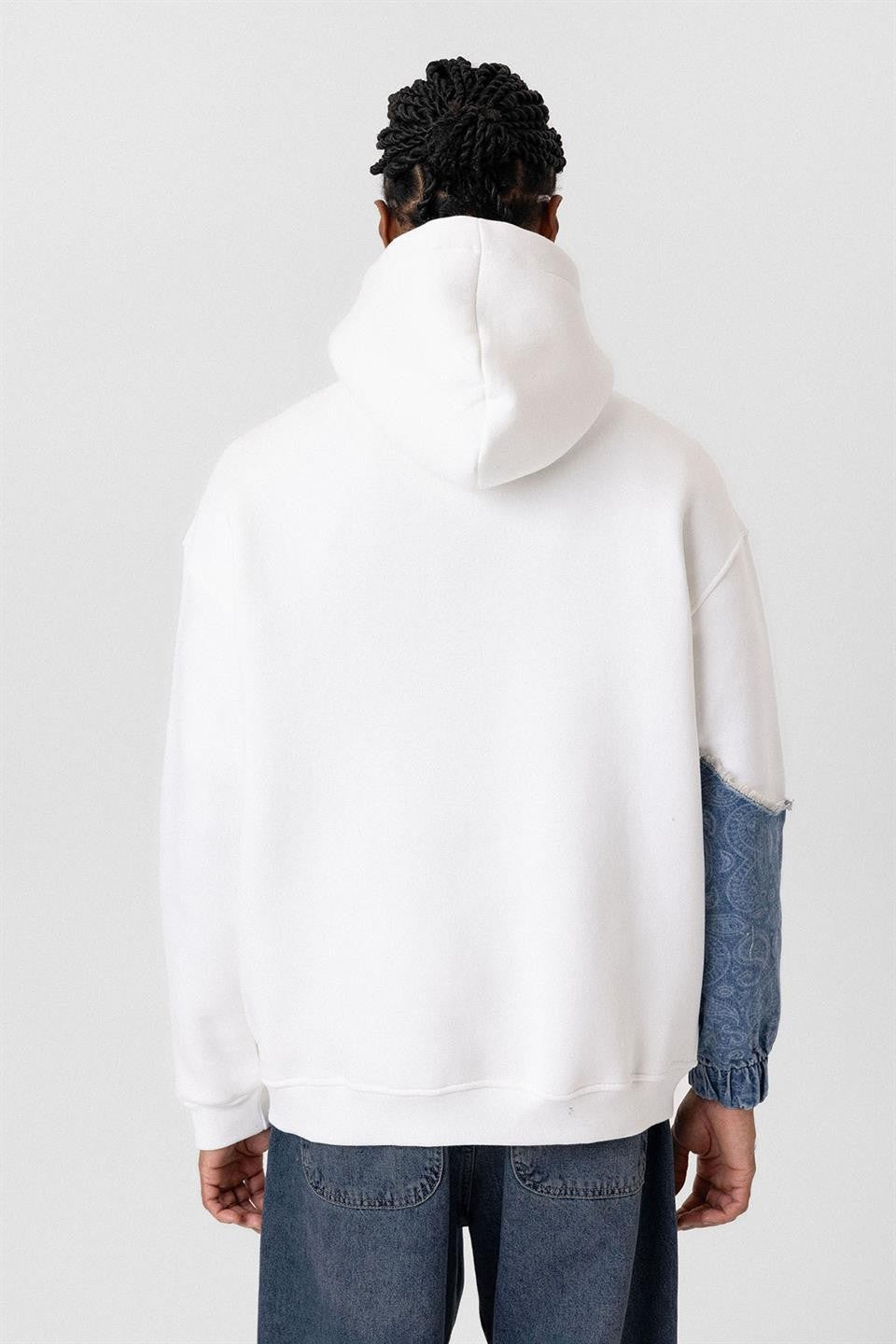 Kapüşonlu Kol Detaylı Oversize Sweatshirt