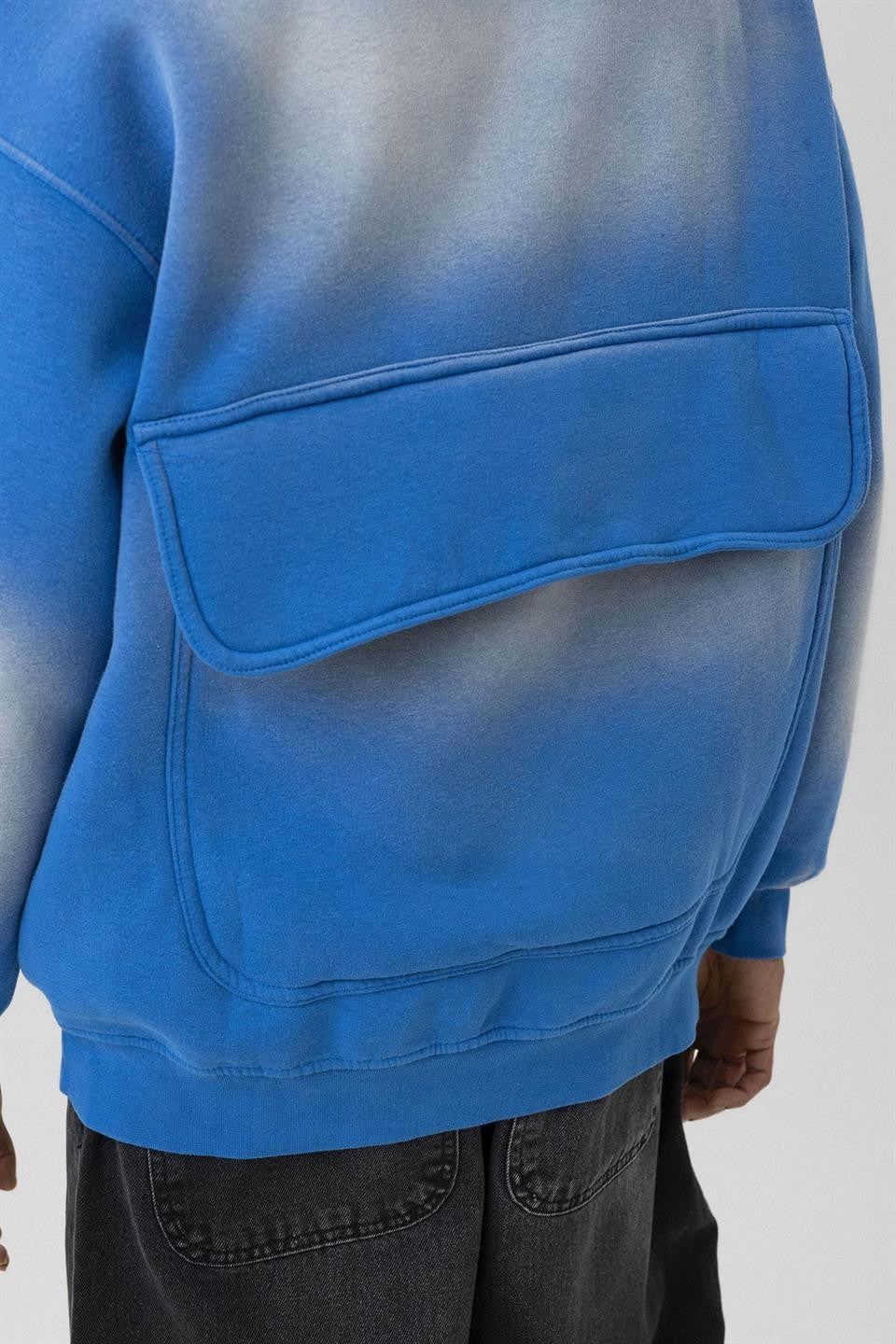 Oversize Yıkamalı Baskılı Sweatshirt
