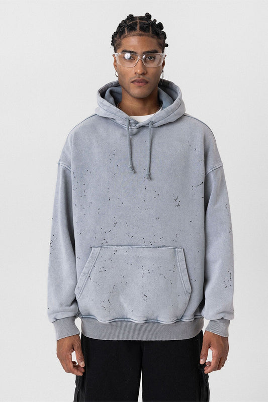 Premıum Yıkamalı Kapüşonlu Oversize Sweatshirt