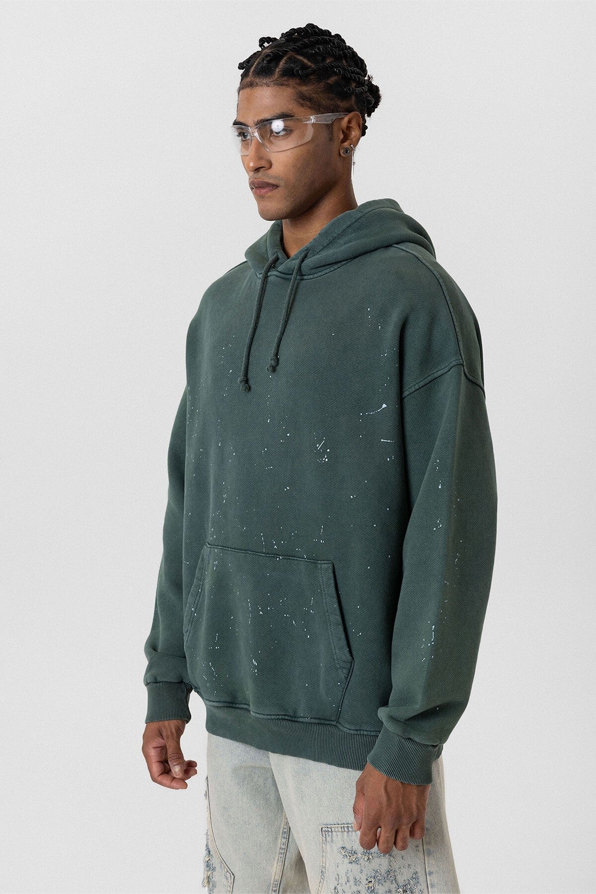 Premıum Yıkamalı Kapüşonlu Oversize Sweatshirt
