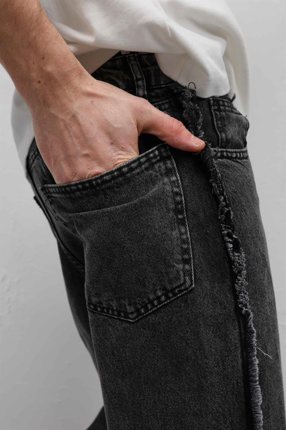 Yan Dikiş Detaylı Baggy Jean