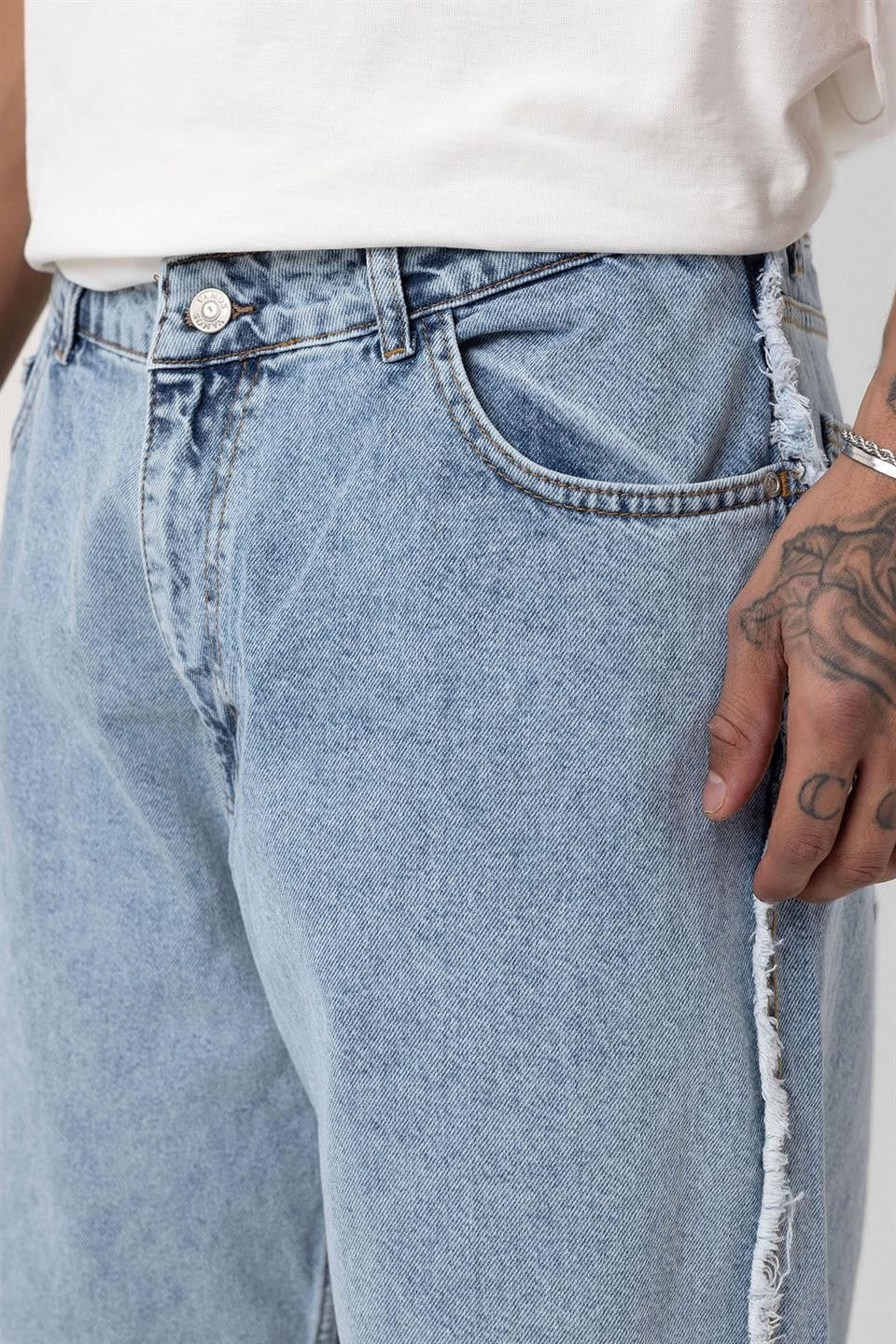 Yan Dikiş Detaylı Baggy Jean