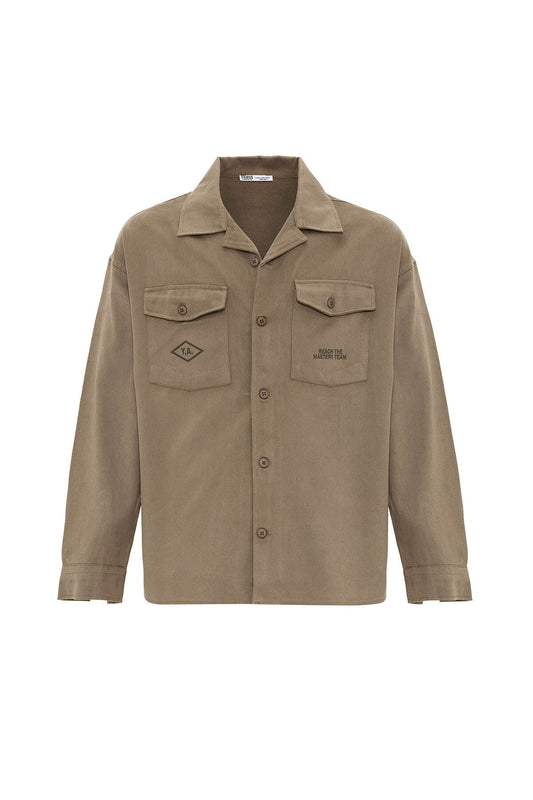 Arka Baskılı Oversize Denım Ceket