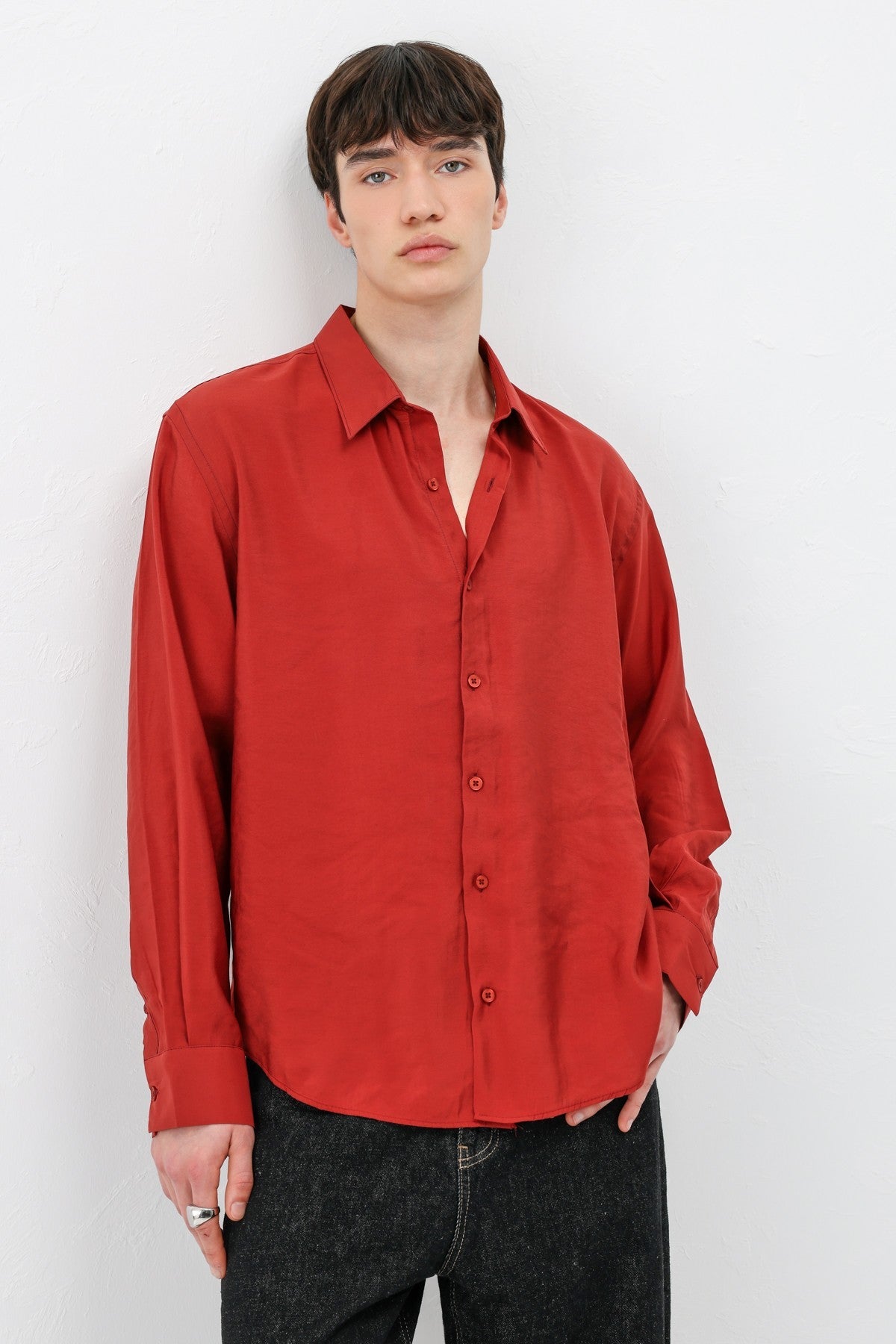Modal Kumaş Oversize Gömlek
