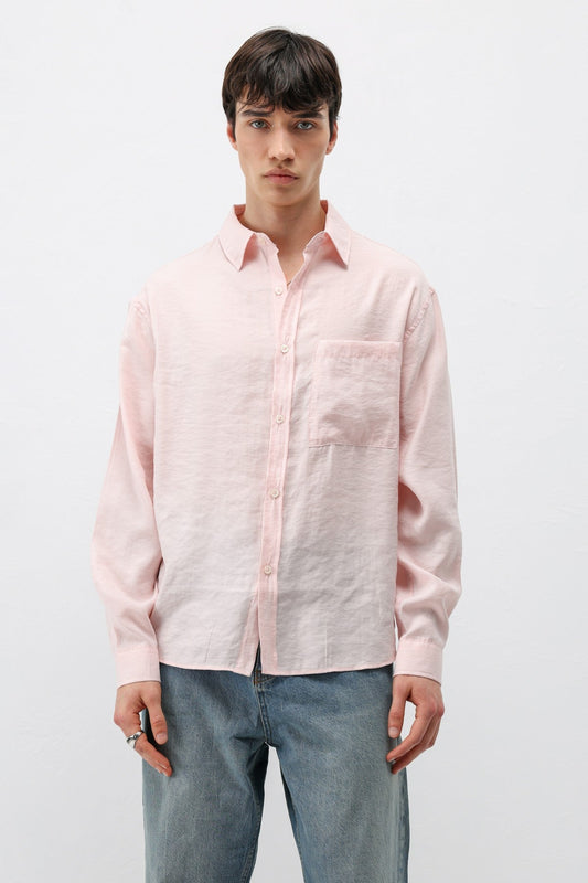 Modal Kumaş Cepli Oversize Gömlek