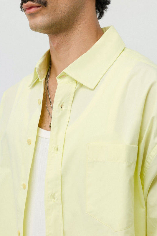 Keten Boxy Fit Crop Gömlek