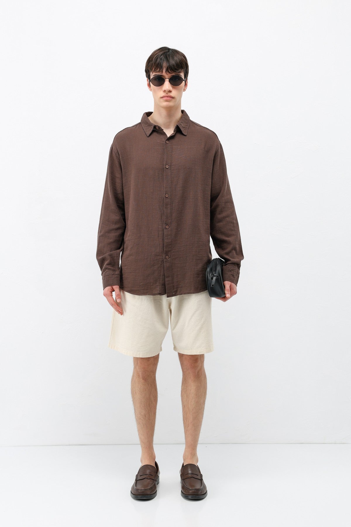 Basic Keten Oversize Gömlek