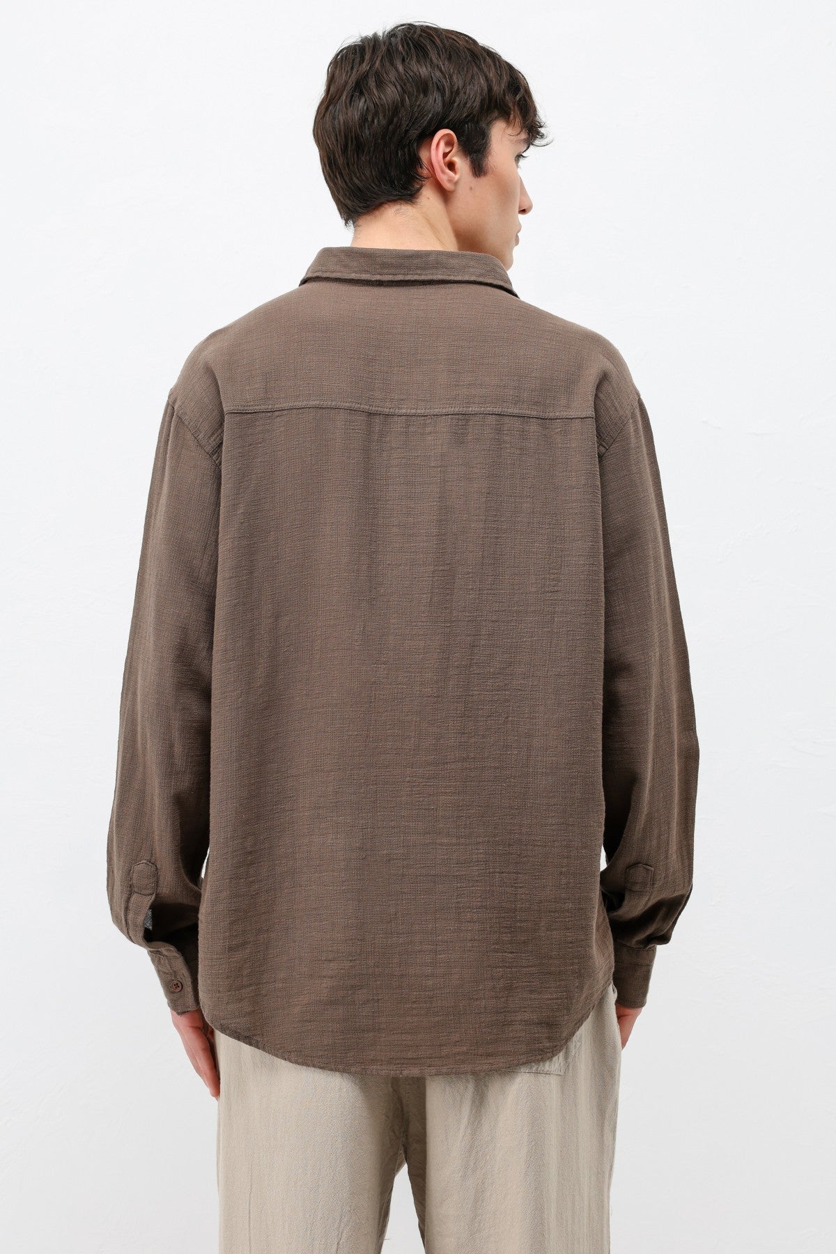 Basic Keten Oversize Gömlek