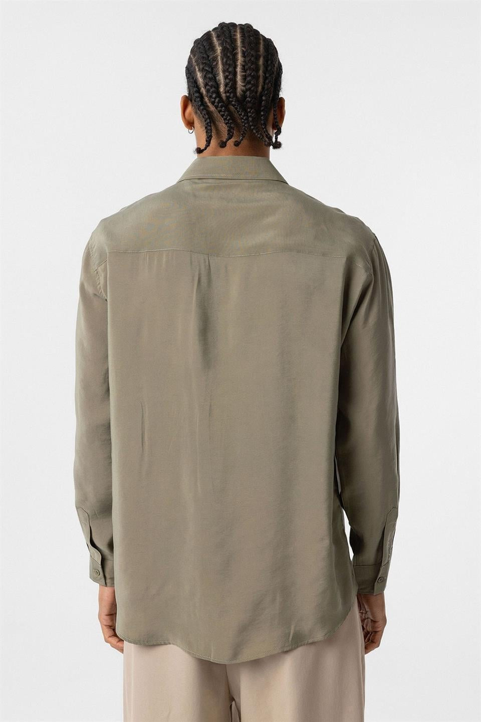 Oversize Modal Kumaş Gömlek