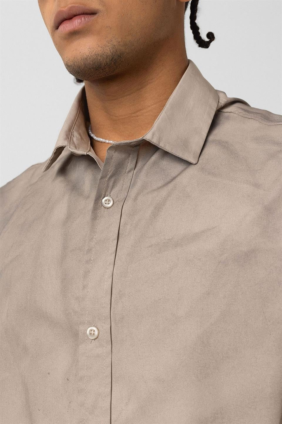 Oversize Yıkamalı Poplin Gömlek