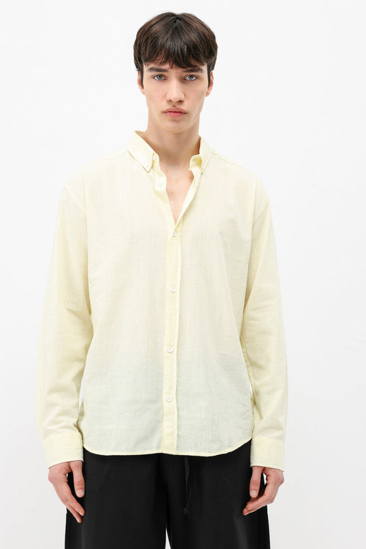 Basic Oversize Pamuk Keten Gömlek