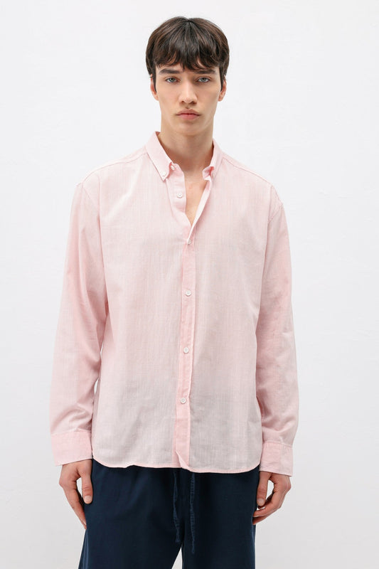 Basic Oversize Pamuk Keten Gömlek
