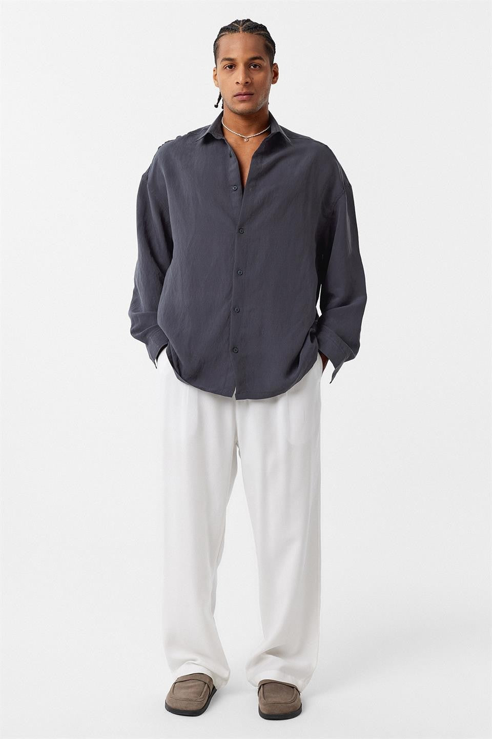 Basic OVersize Uzun Kol Gömlek