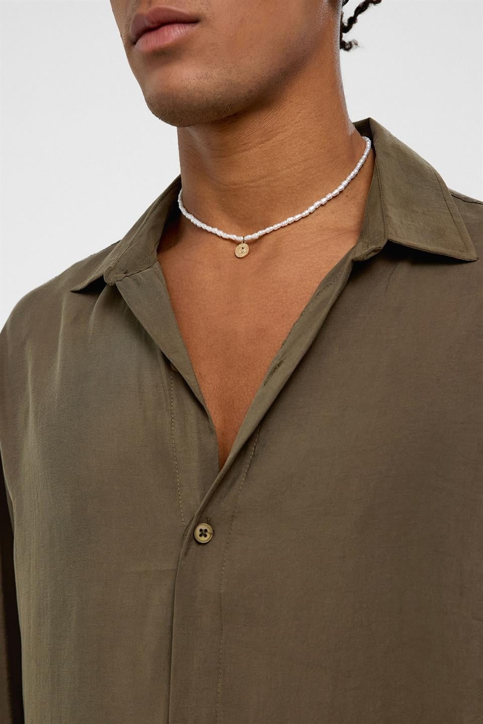 Basic Oversize Uzun Kollu Modal Karışımlı Gömlek