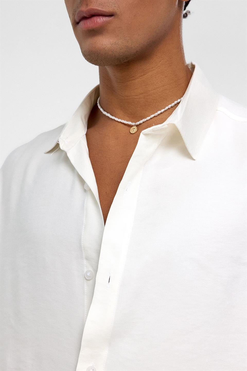 Basic Oversize Uzun Kollu Modal Karışımlı Gömlek