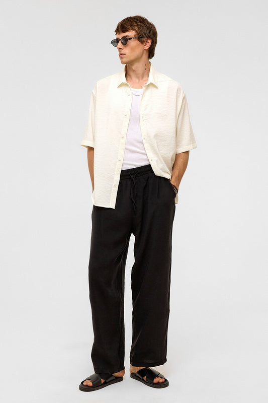 Basic Oversize Kısa Kollu Modal Gömlek