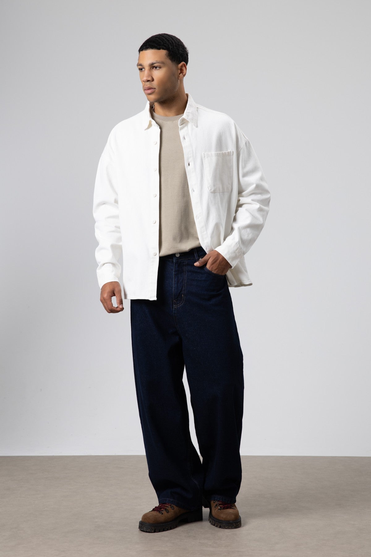 Oversize Gabardin Gömlek Ceket