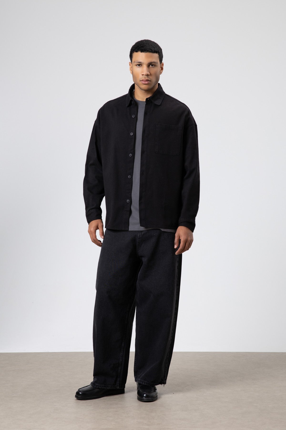 Oversize Gabardin Gömlek Ceket