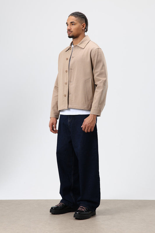Boxy Fit Gabardin Ceket