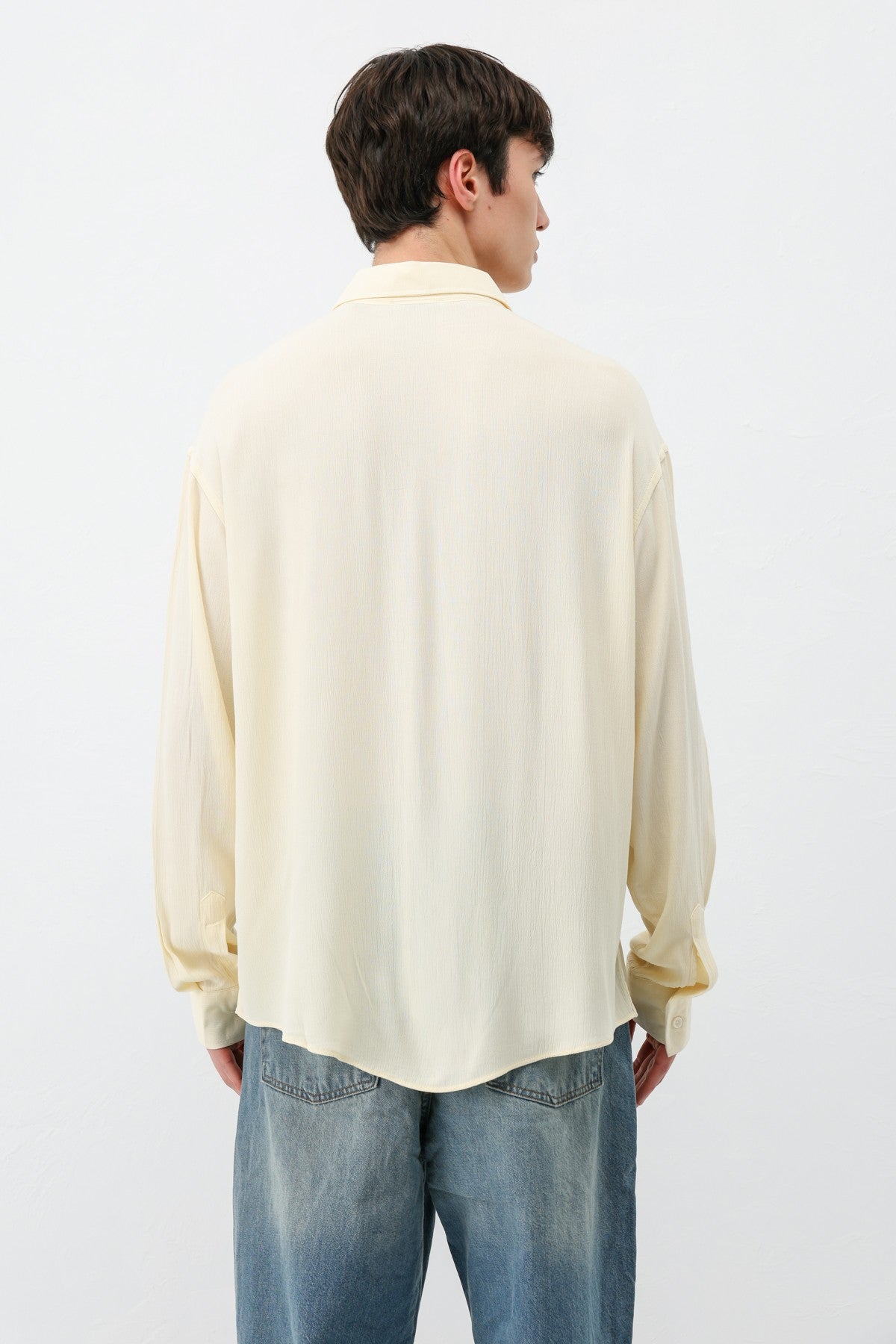 Hafif Dokulu Oversize Gömlek