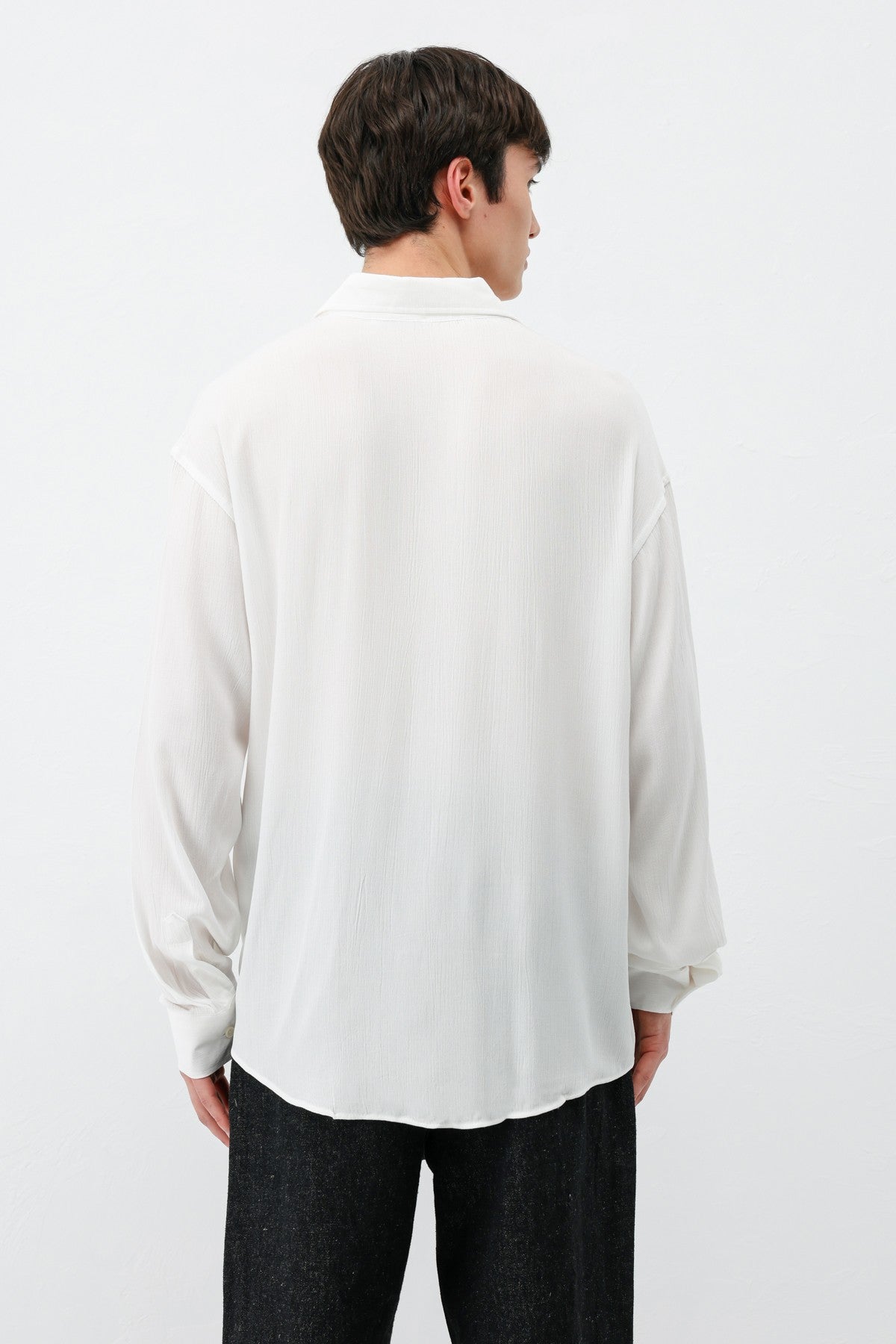 Hafif Dokulu Oversize Gömlek