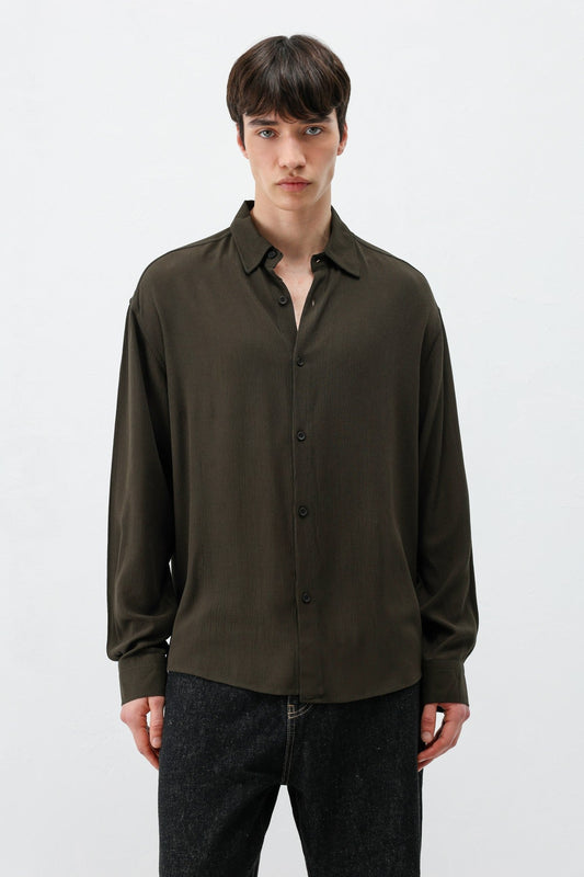 Hafif Dokulu Oversize Gömlek