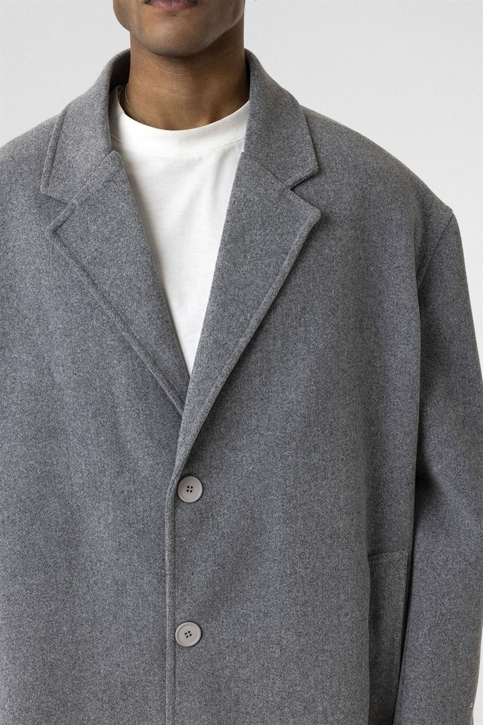Oversize Uzun Kaşe Kaban