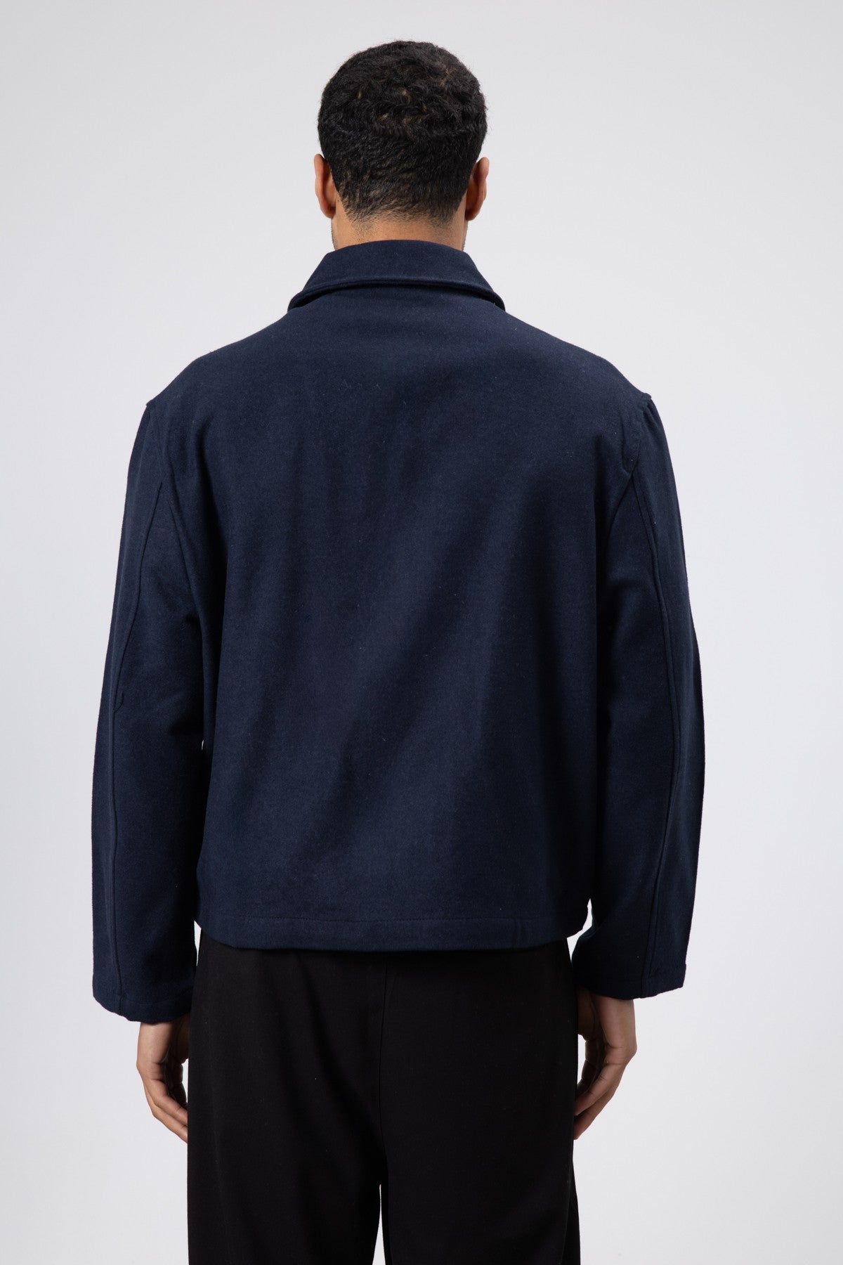 Oversize Fermuarlı Kaşe Ceket